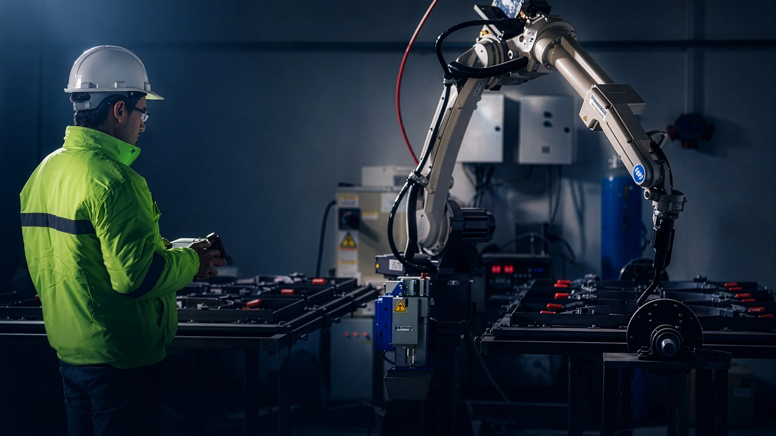 Robotik otomasyonla gerçekleştirilen endüstriyel üretim